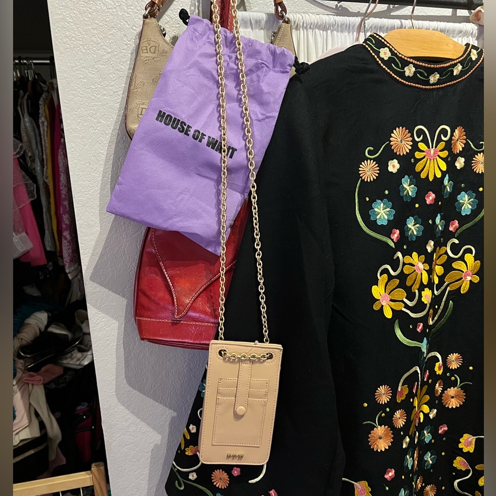 House of want crossbody. Vegan cream